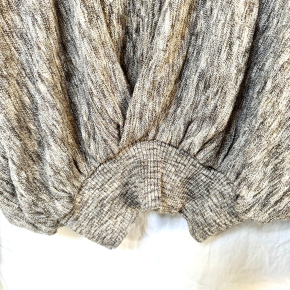 Free People Deep V Cropped Long Sleeve Blouse Shirt - Picture 6 of 7